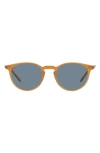 Oliver Peoples Ov5004su Semi Matte Amber Tortoise Sunglasses In Amber