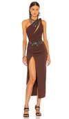 Dundas X Revolve Kate Midi Dress In Chocolate