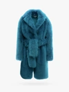Bottega Veneta Shearling Coat In Green