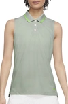 Nike Victory Dri-fit Sleeveless Polo In Seafoam/ White/ Lime