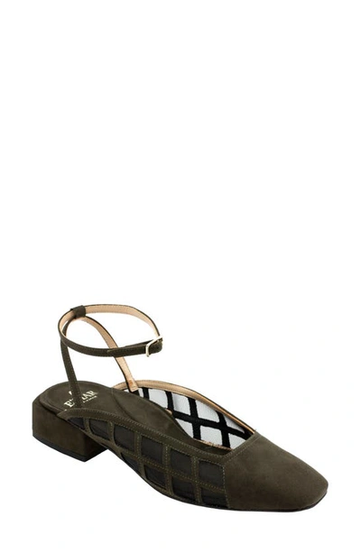 Emar Everyday Ankle Strap Pump In Olive Green
