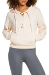 Free People Fp Movement Believe It Lace-up Hoodie In Pink