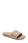 Apl Athletic Propulsion Labs Lusso Quilted Slide Sandal In Almond