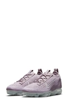 Nike Air Vapormax 2021 Flyknit Sneakers In Plum Fog,grey Fog,metallic Silver,plum Fog
