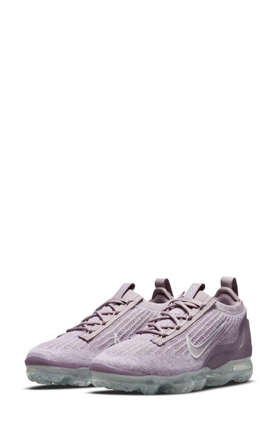Nike Air Vapormax 2021 Flyknit Sneakers In Plum Fog/ Plum Fog/ Grey Fog