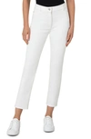 Akris Punto Maru Slim-leg Ankle Stretch Denim Pants In Cream