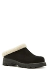 La Canadienne Always Waterproof Genuine Shearling Lined Clog In Black