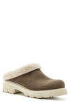 La Canadienne Always Suede Mule In Stone