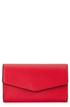 Olga Berg Nic Faux Leather Clutch In Red