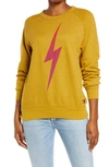 Aviator Nation Bolt Fade Sweatshirt In Honey/ Pink Purple