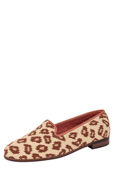 By Paige Needlepoint Leopard Flat