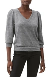 Michael Stars Gabriella V-neck Sweater In Gunmetal