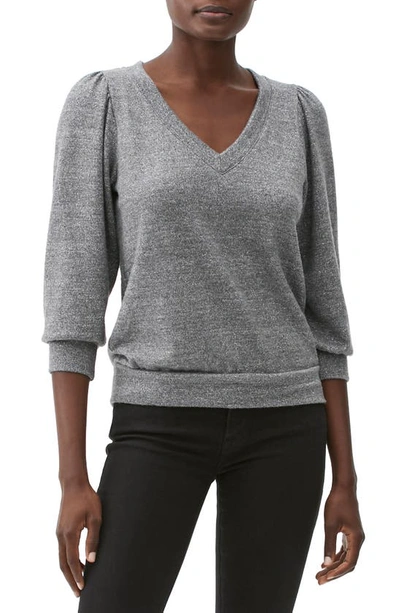 Michael Stars Gabriella V-neck Sweater In Gunmetal