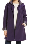 Gallery Water Resistant Hooded Rain Jacket In Purple Shadow