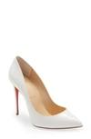 Christian Louboutin Pigalle Follies Pointed Toe Pump In Bianco