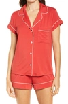 Eberjey Gisele Shorty Pajamas In Haute Red/bone