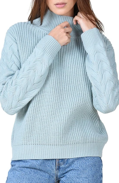 Molly Bracken Turtleneck Sweater In Blue