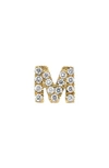 Bony Levy Icon Diamond Initial Single Stud Earring In 18k Yellow Gold - M