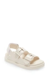 Gucci Isla Double Strap Sandal In Dusty White