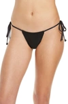 Frankies Bikinis Tia Ribbed Bikini Bottoms In Black