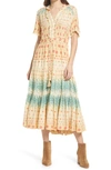 Free People Rare Feeling Pleated Maxi Dress In Cloud Combo