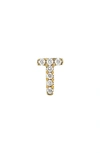 Bony Levy Icon Diamond Initial Single Stud Earring In 18k Yellow Gold - T