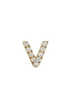 Bony Levy Icon Diamond Initial Single Stud Earring In 18k Yellow Gold - V