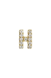 Bony Levy Icon Diamond Initial Single Stud Earring In 18k Yellow Gold - H