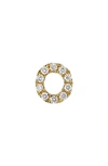 Bony Levy Icon Diamond Initial Single Stud Earring In 18k Yellow Gold - O