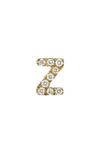 Bony Levy Icon Diamond Initial Single Stud Earring In 18k Yellow Gold - Z