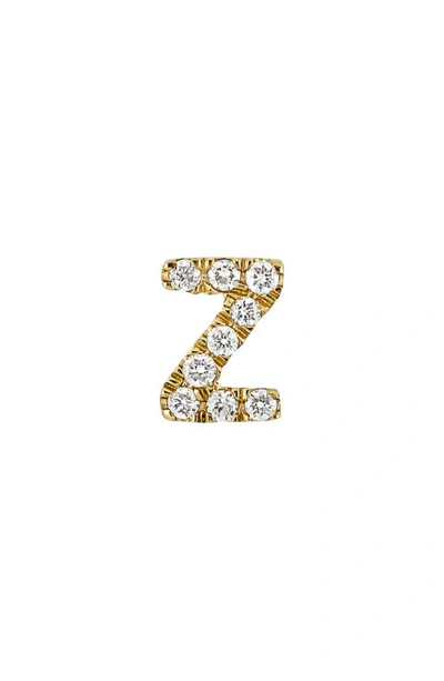 Bony Levy Icon Diamond Initial Single Stud Earring In 18k Yellow Gold - Z