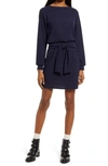 FRAICHE BY J TIE FRONT LONG SLEEVE DRESS,FD 3231A