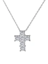 Jacob & Co. Women's Have Faith Platinum & Princess-cut Diamond Cross Pendant In Neutral