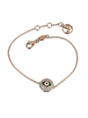 Jacob & Co. Women's 18k Rose Gold, Diamond & Green Enamel Evil Eye Chain Bracelet