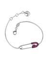 Jacob & Co. Women's Safety Pin 18k White Gold & Ruby Chain Bracelet