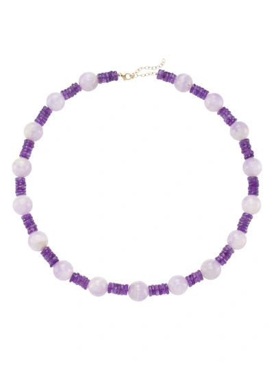 Jia Jia Women's 14k Yellow Gold Atlas Amethyst Candy Necklace In Purple