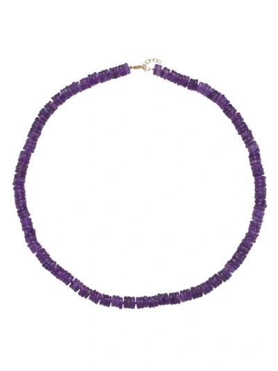 Jia Jia Atlas Gold Amethyst Necklace In Purple