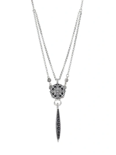 Konstantino Circe Sterling Silver & Black Spinel Necklace