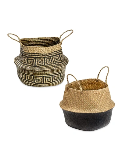 Honey-can-do Folding Belly 2-piece Baskets Set In Natural