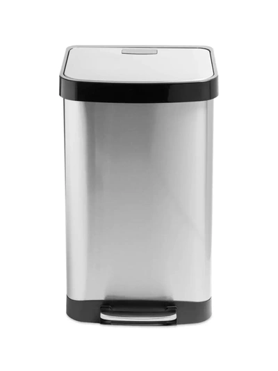Honey-can-do Large Stainless Steel Step Trash Can In Silver
