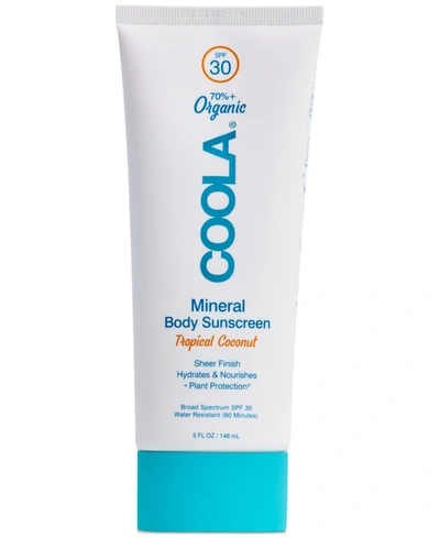 Coola Mineral Body Organic Sunscreen Lotion Spf 30 Tropical Coconut 5.0 oz/ 148 ml In N,a
