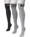 MUK LUKS WOMEN'S OVER THE KNEE SOCKS, 3 PAIR