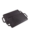 VICTORIA RECTANGULAR 13" CAST IRON, REVERSIBLE GRIDDLE GRILL