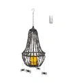 GERSON INTERNATIONAL BATTERY OPERATED CHANDELIER WITH 6 SPIDERS, 18.5"