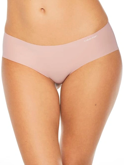 Calvin Klein Women's Pure Ribbed Hipster Underwear Qf6444 In Barely Pink