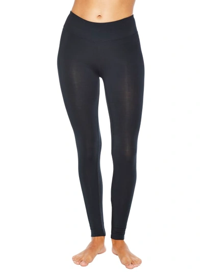 Cuddl Duds Softwear High-waist Modal Knit Leggings In Black