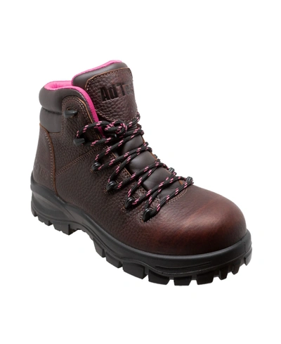 Adtec Women's 6" Water Resistant Soft Toe Work Boots Women's Shoes In Brown