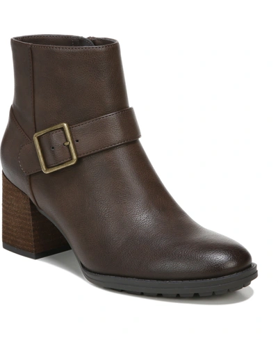 Soul Naturalizer Flyer Buckled Block Heel Bootie In Brown Faux Leather