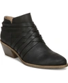 Lifestride Reba Booties In Black Faux Leather