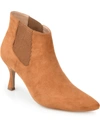 Journee Collection Elitta Vegan Leather Chelsea Bootie In Cognac